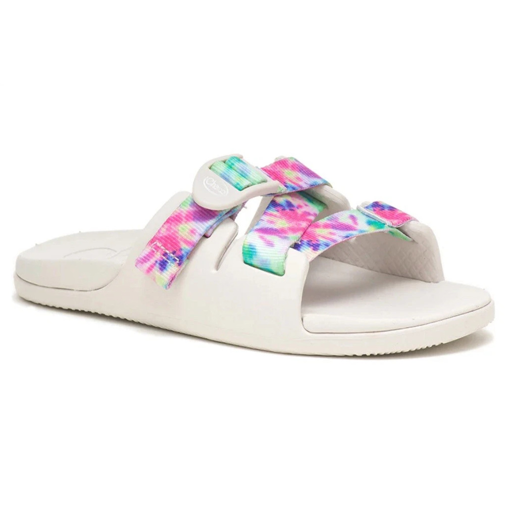 Chaco Chillos JCH108732 White Tie Dye Slip On Sport Slide Sandals Womans Size 8‎